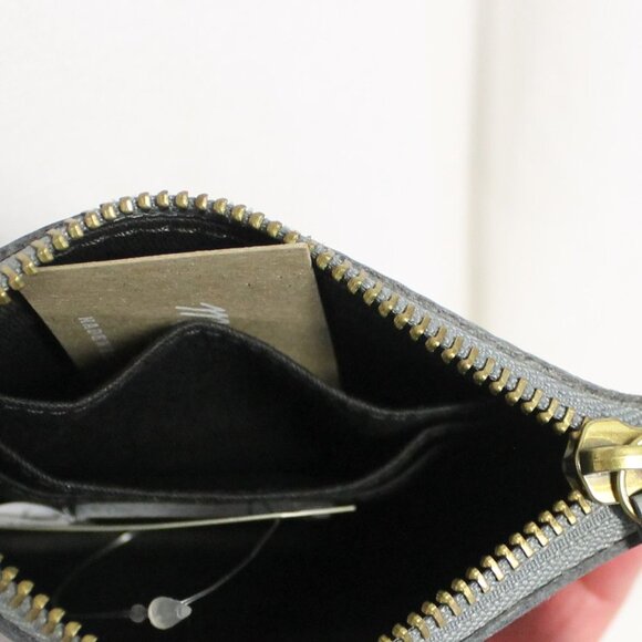 Madewell The Leather Pouch Wallet Grey Initial RNR - Picture 2 of 4